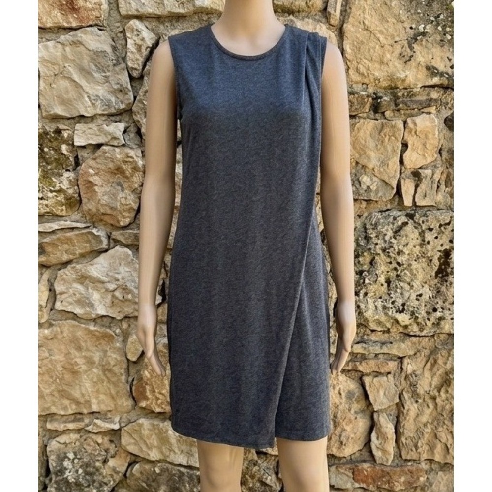 J.Crew Shirt Dress Sleeveless Gray Knit Cotton Blend Casual Everyday Small
